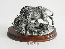 Chilmark pewter figurine of bison Prairie Sovereign Boyett