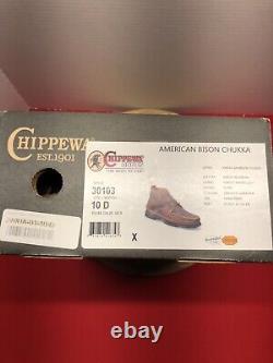 Chippewa American Bison Handsewn Chukka Boots Vibram Sole 30103 Men Size 10.5D