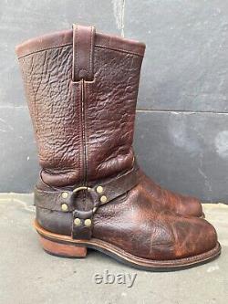 Chippewa Bison Buffal Leather Harness Motorcycle Cowboy Square-Toe 12 10.5 D