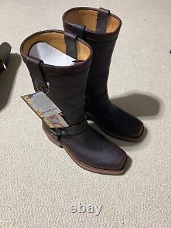 Chippewa Bison Buffalo Leather Harness Motorcycle Cowboy Snip-Toe 12 Boots 7EE