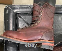 Chippewa Mens Boots 29557 11 BRIAR BISON LEATHER STAMPEDE LOGGER BOOTS 81/2 D