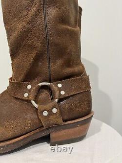 Chippewa Rough Out Suede Harness Motorcycle Cowboy Snip-Toe 12 Boots Sz 11 D
