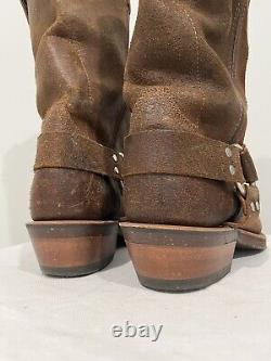 Chippewa Rough Out Suede Harness Motorcycle Cowboy Snip-Toe 12 Boots Sz 11 D