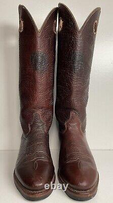 Chippewa Thick Bison Hide Buckaroo Cowboy Boots 9 D USA Made