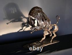 Claude Victor Boeltz Bronze Bison. Western Theme