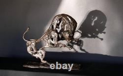 Claude Victor Boeltz Bronze Bison. Western Theme