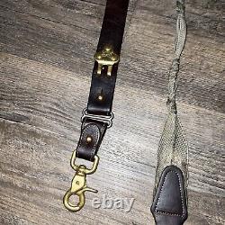 Col. Littleton No. 1 Adjustable Brown Leather Buffalo Bison Suspenders /$296 MRP