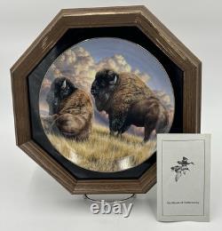 Collector Plate Prairie Monarchs Bison Rosemary Millette Wild Wings 1999 #932