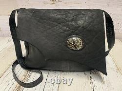 Colorado Original Breezy Mountain BISON Leather Bag Handmade Stone Inlay Purse