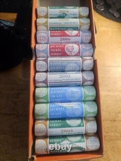 Complete 2004-2006 P & D Mint Sealed Westward Journey Nickel 10 Roll Set