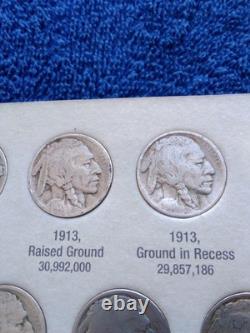 Complete Buffalo Nickel Date Set No 3-leg! Close Up Pictures