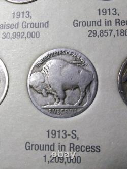 Complete Buffalo Nickel Date Set No 3-leg! Close Up Pictures