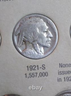 Complete Buffalo Nickel Date Set No 3-leg! Close Up Pictures