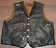 Coronado Brown Bison Leather Conceal Carry Vest Sz 50 XL Buffalo Nickel Button