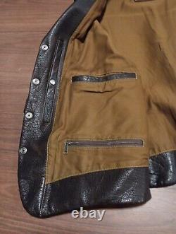 Coronado Brown Bison Leather Conceal Carry Vest Sz 50 XL Buffalo Nickel Button