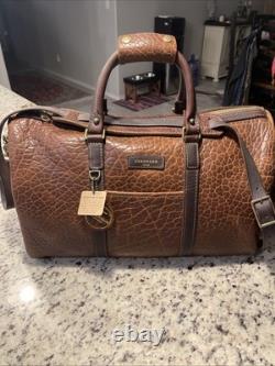 Coronado Leather Bison/Buffalo Duffel Weekender Travel Bag NEW
