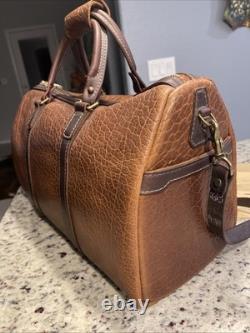 Coronado Leather Bison/Buffalo Duffel Weekender Travel Bag NEW