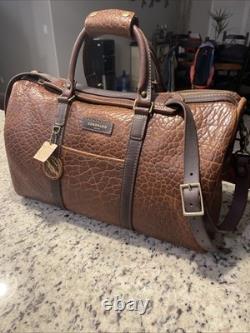 Coronado Leather Bison/Buffalo Duffel Weekender Travel Bag NEW