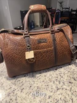 Coronado Leather Bison/Buffalo Duffel Weekender Travel Bag NEW