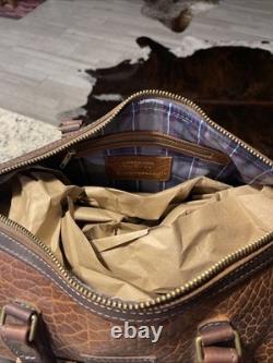 Coronado Leather Bison/Buffalo Duffel Weekender Travel Bag NEW