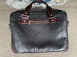 Coronado Leather Black Bison Briefcase
