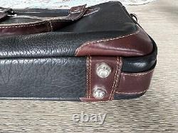 Coronado Leather Black Bison Briefcase