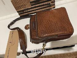 Coronado Leather Co Bison Jackson Unisex Crossbody bag Walnut NEW