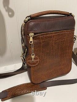 Coronado Leather Co Bison Jackson Unisex Crossbody bag Walnut NEW