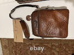 Coronado Leather Co Bison Jackson Unisex Crossbody bag Walnut NEW