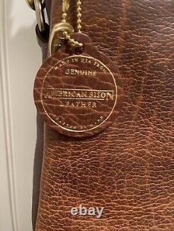 Coronado Leather Co Bison Jackson Unisex Crossbody bag Walnut NEW