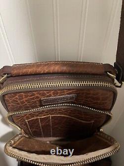 Coronado Leather Co Bison Jackson Unisex Crossbody bag Walnut NEW