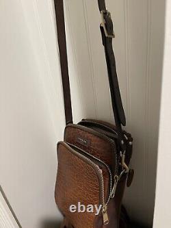 Coronado Leather Co Bison Jackson Unisex Crossbody bag Walnut NEW