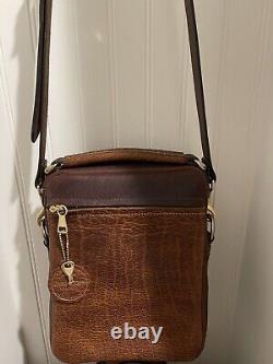 Coronado Leather Co Bison Jackson Unisex Crossbody bag Walnut NEW