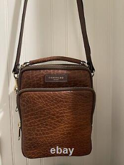 Coronado Leather Co Bison Jackson Unisex Crossbody bag Walnut NEW