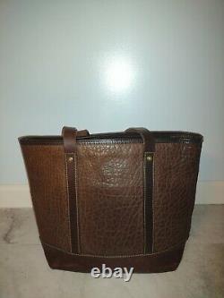Coronado Leather Large Leather Tote Genuine American Bison Collection