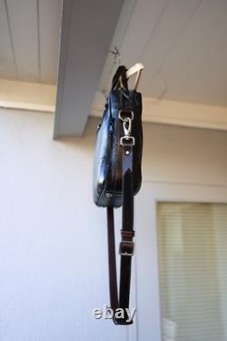 Coronado leather Briefcase Bag American Bison (Black & Brown)