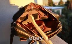 Coronado leather Briefcase Bag American Bison (Black & Brown)