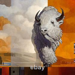 Craig Kosak WHITE BISON OF THE EAST, giclee canvas, Buffalo, #1/10