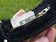Cuff Bracelet Genuine Bison Leather wristband secret pocket zipper wallet purse
