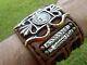 Cuff High Quality Bison leather Bracelet Buffalo Indian Nickel coin bones