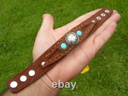Cuff bracelet Buffalo Bison leather authentic 1937 Buffalo Indian Nickel coin
