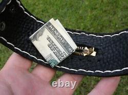 Cuff bracelet genuine Alligator Bison leather secret wrist wallet pocket purse