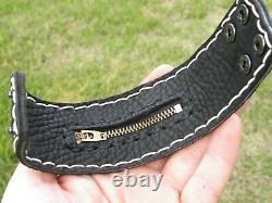 Cuff bracelet genuine Alligator Bison leather secret wrist wallet pocket purse