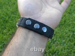 Cuff bracelet good luck dentalium shells Bison leather bone cool Shaman style