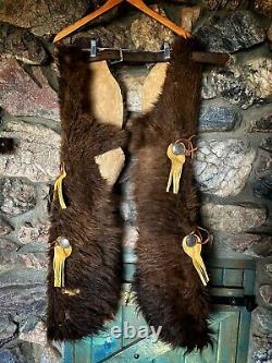 Curly Bison Buffalo Wooly Cowboy Cowgirl CHAPS Handmade L-XL Yosemite