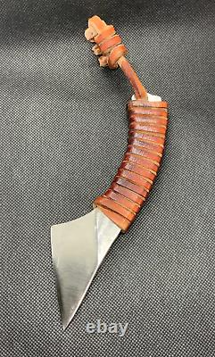 Custom Kiridashi 65mm Handmade with Bison Leather Handle