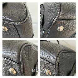 Custom-Made Genuine Bison and Crocodile Large Black Duffle Bag