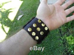 Customize Bison leather cuff designer bracelet Men`s Biker Watch Steam punk
