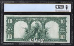 Cut Sheet Of (4) 1901 $10 Bison Legal Tender Usn's Pcgs Banknote Choice Unc-64