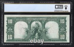 Cut Sheet Of (4) 1901 $10 Bison Legal Tender Usn's Pcgs Banknote Choice Unc-64